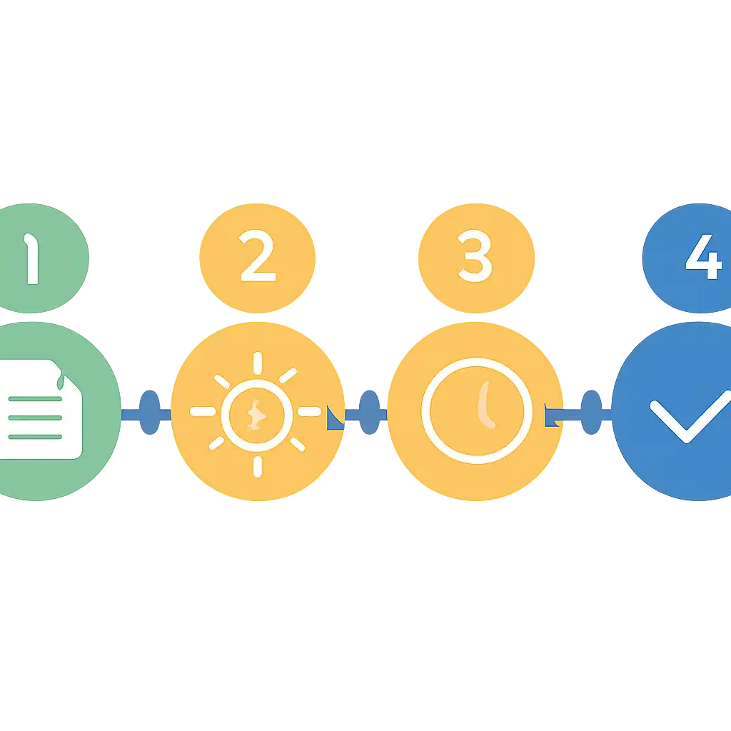 Five numbered circular icons connected by arrows in a horizontal flow, Today's Nagaland State Lottery Result: Dear Morning