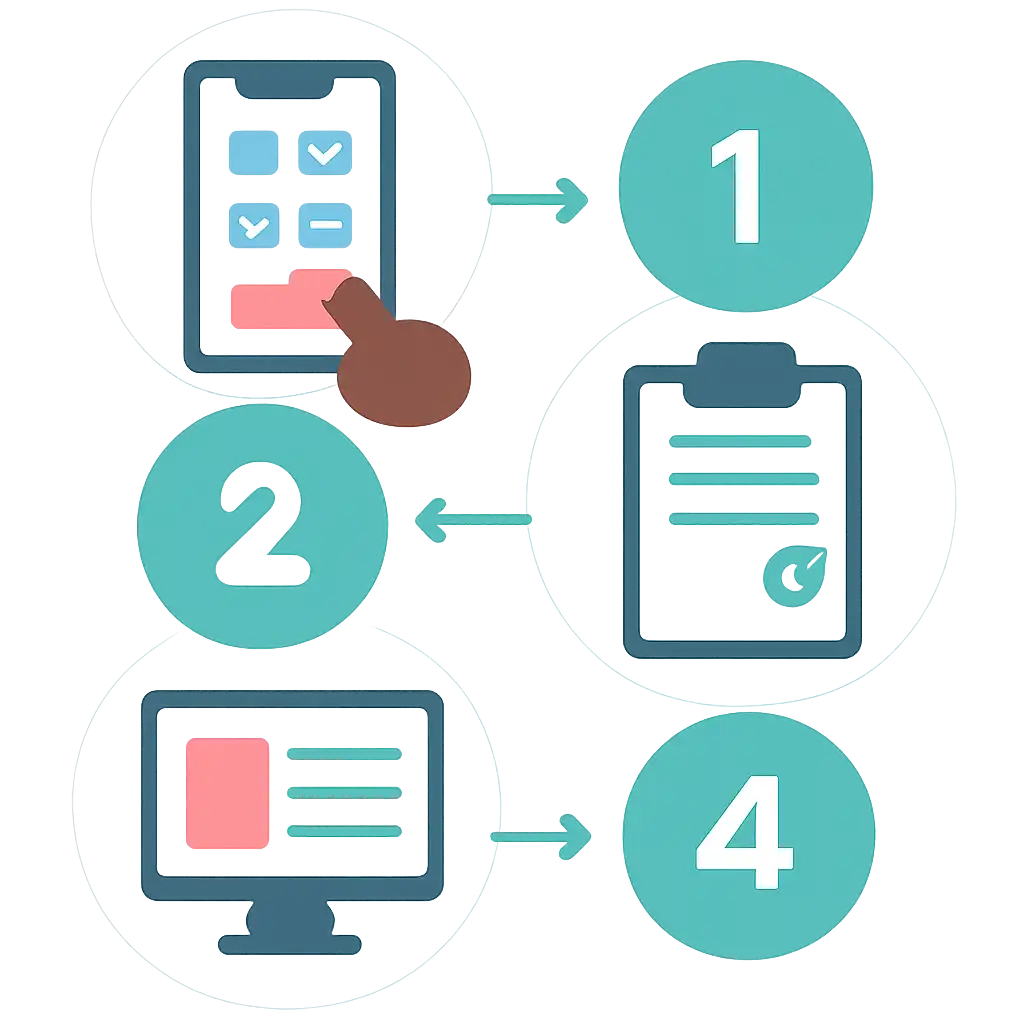 Annotated step diagram: checking results process with numbered callouts, Nagaland State Lottery