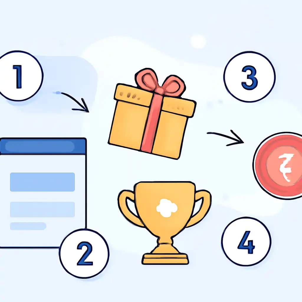 Annotated step diagram: prize tiers process with numbered callouts, Nagaland State Lottery